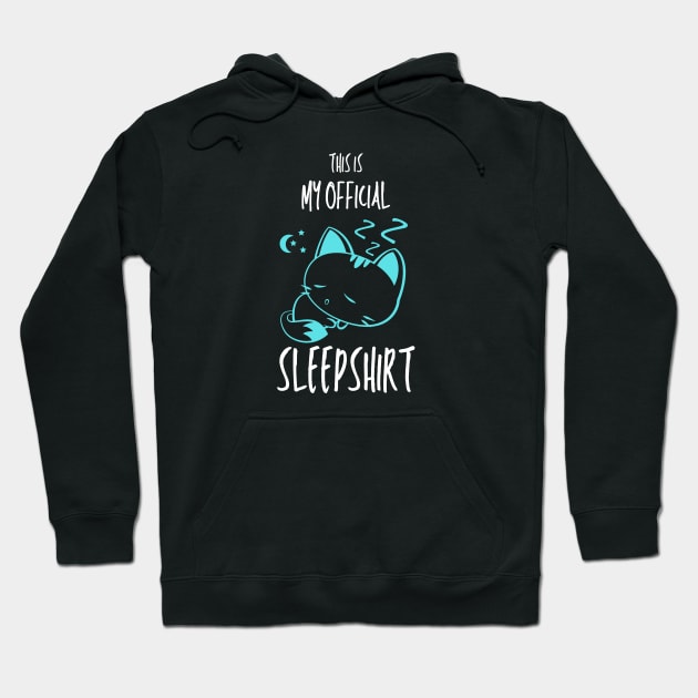 This is my official sleepshirt, Sleeping cartoon cat Hoodie by Artisan